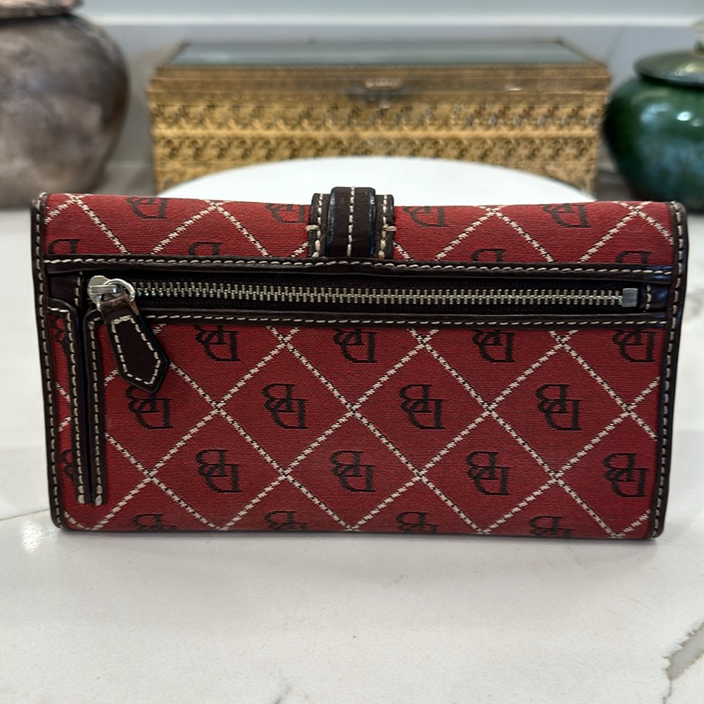 Dooney & Bourke - Leather & Canvas Buckle Wallet EUC - Picture 9 of 17